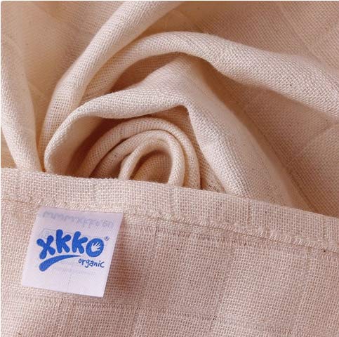 Pieluchy z gazy muslin 80 x 80 cm bawełna ekologiczna zestaw 5 sztuk naturalny