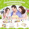 GiddyGlow Juguetes de Madera Montessori para Niños 2 3 4 Años: Juego Educativo con Ensartar Cuentas y Apilar Bloques para Motricidad Fina + Regalo Niña Niño 2-5 Años #1