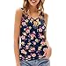 Canotte Canotte T-Shirt Donna Stampa Floreale Canotta Ampia Senza Maniche con Scollo a V con Cerniera ( XXL,5marina Militare )