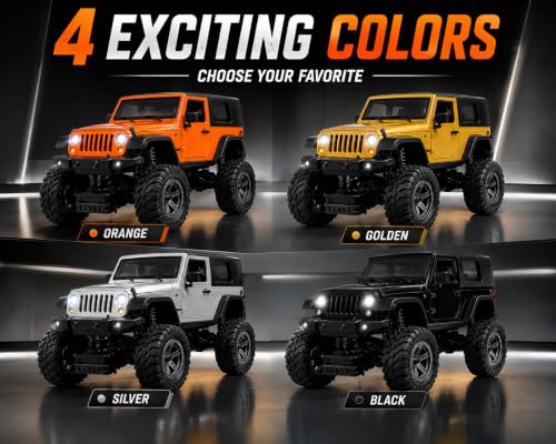 Image of RC Car 1 /18 Scale 4WD Remote Control Monster Truck(Multicolor) | 25Km /H High Speed, Brushless Motor, Big Foot Off Road, Bluetooth, Electric Vehicle, For Adult Kids