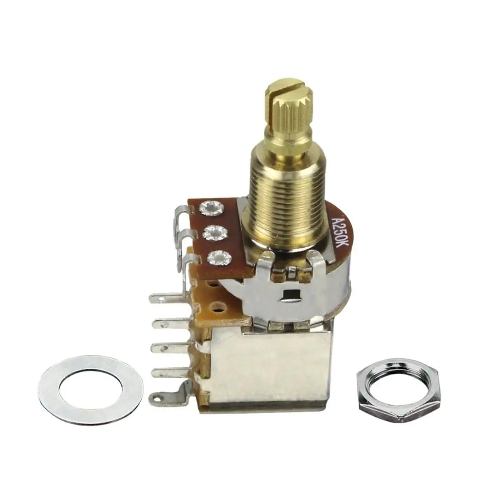 Potenciómetro lineal para guitarra, 4 potenciómetros de guitarra empuje eje largo 250K/500K A/B DPDT(Two A250k Two B500k)