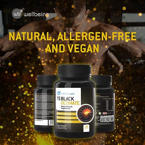 WBP T5 Black Ultimate (1 Month Supply) - Ultra High Strength Thermogenic Fat Burner - Keto Diet & Weight Management Pills - Vegan Friendly & GMP Certified UK Made Fitness Supplement - 30 Capsules - Image 6