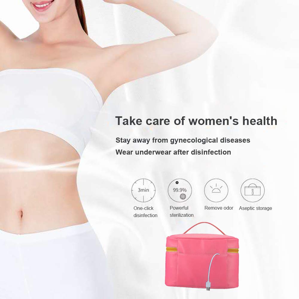 Borsa per sterilizzatore UV, portatile, USB, per disinfezione UV, multifunzione, per sterilizzare rapidamente i raggi ultravioletti, per maschere, gioielli, biancheria intima, mobile