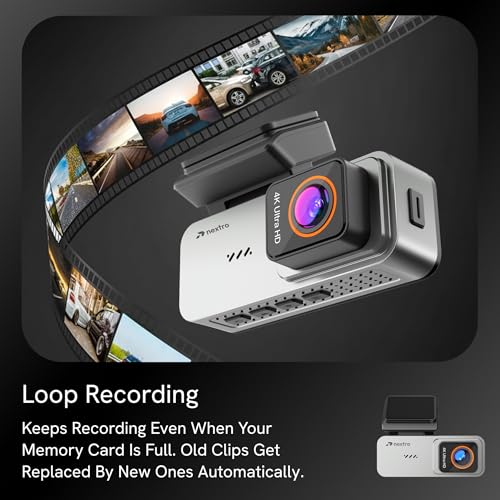 Image of Nextro X700 DualVision Plus Dashcam, 4K Front + 1K Rear, STARVIS Sensor, ADAS, Built-in GPS,150 Wide Angle, Wi-Fi App, Night Vision, WDR, G-Sensor, 3.2 inch IPS Display, Parking Monitor