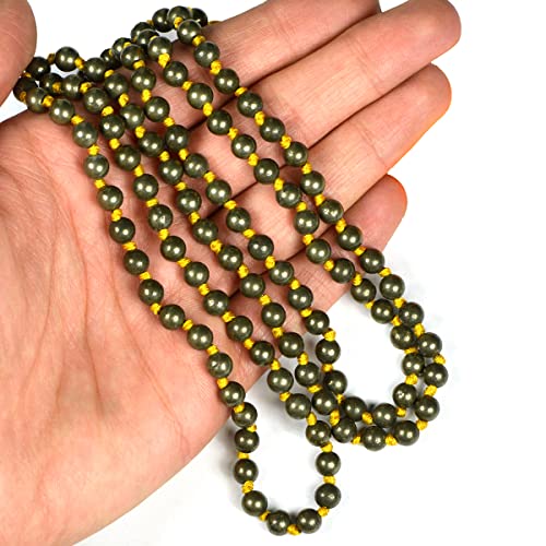 Image of Reiki Crystal Products Natural Reiki Feng-Shui Mala Necklace 6 mm Crystal Stone 108 Bead Jaap Mala for Men and Women