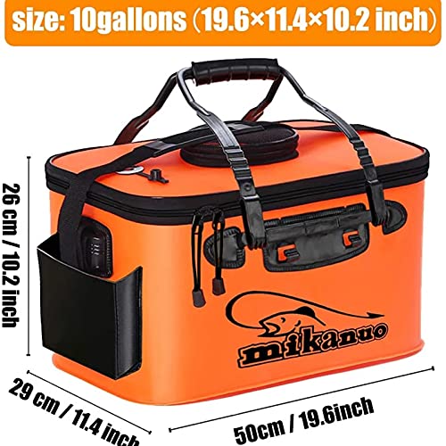 WUBAILI Angeleimer Lebendfisch-Behälter Multifunktionaler Fisch-Lebendköder-Eimer Outdoor-Eva-Angeltasche Faltbare… – Bild 4