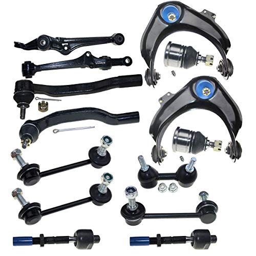 DLZ 14 Pcs Front Kit-Upper Lower Control Arm Lower Ball Joint Tie Rod End Front Rear Sway Bar Compatible with Accord 2.3L 1998-2002, Accord 2001-2002, Acura CL 2001-2003,Acura TL 1999-2003