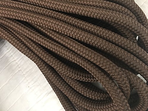 Yacht Braid Brown Polyester Rope 5/8 Inch x 100 FT