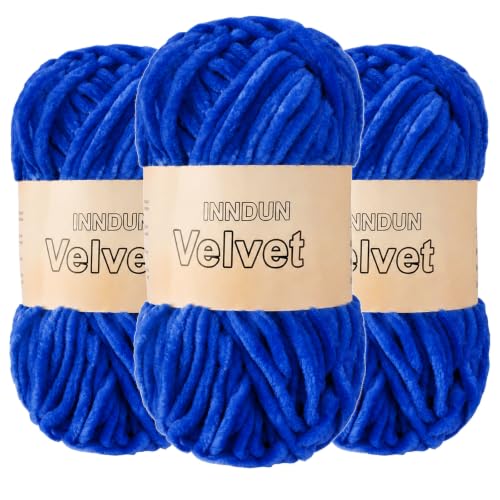 Image of Soft Velvet Chenille Yarn for Crocheting, Super Bulky Yarn for Blankets