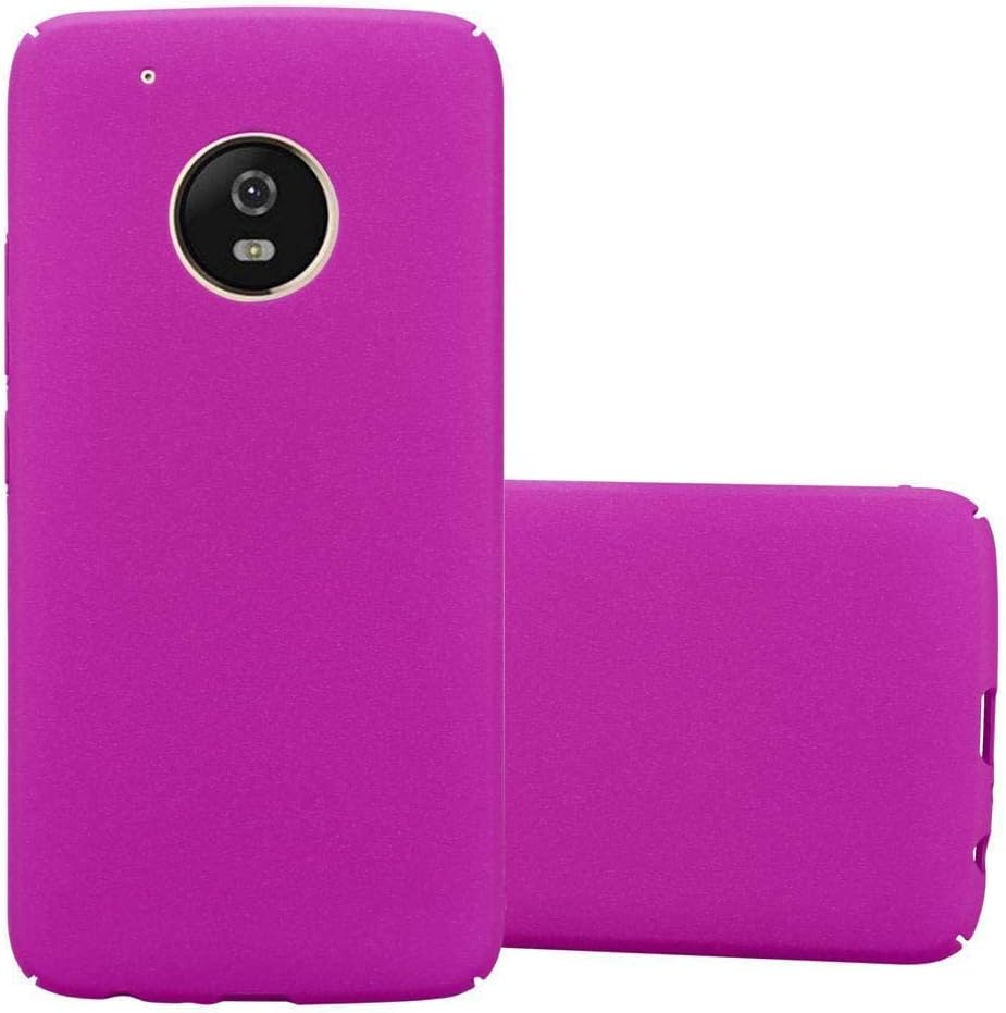 Cadorabo Funda para Motorola Moto G5 Plus en Frosty Rosa - Cubierta Protección de Plástico Duro Super Delgada e Inflexible con Antichoque - Case Cover Carcasa Protectora Ligera