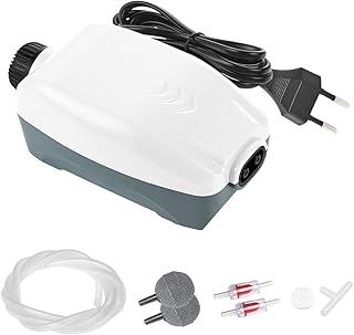 FEDOUR 3W 2 Luftaustritte Sauerstoff Aquarium Luftpumpe, Einstellbares Luftvolumen Sauerstoffpumpe für Aquarium, Aquarium ...