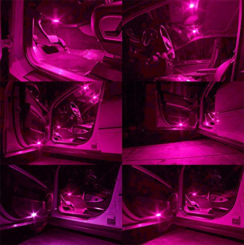 10x Bombillas LED Rosa T10 194 168 2825 para Auto miniatura 4