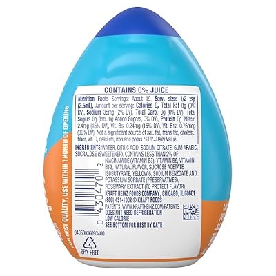 Mio Water Enhancement Variety Pack Includes 3 Orange Tangerine and 3 Mango Peach 1.62 Fl Oz each (Pack of 6)
