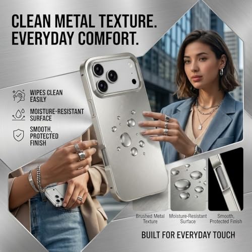 Bumper iPhone 17 Pro Max cadre métal blanc coque arrière mate rigide