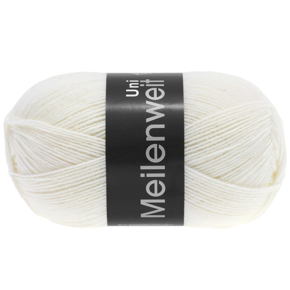 LANA GROSSA Meilenweit 100 | Sockenklassiker, uni und bedruckt, waschmaschienenfest | Handstrickgarn aus 80% Schurwolle & 20% Polyamid | 100g Wolle zum Stricken & Häkeln | 420m Garn FB1345