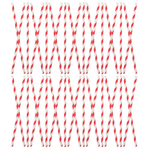 Healeved 100 pitillos de papel rojo biodegradable miniatura 1