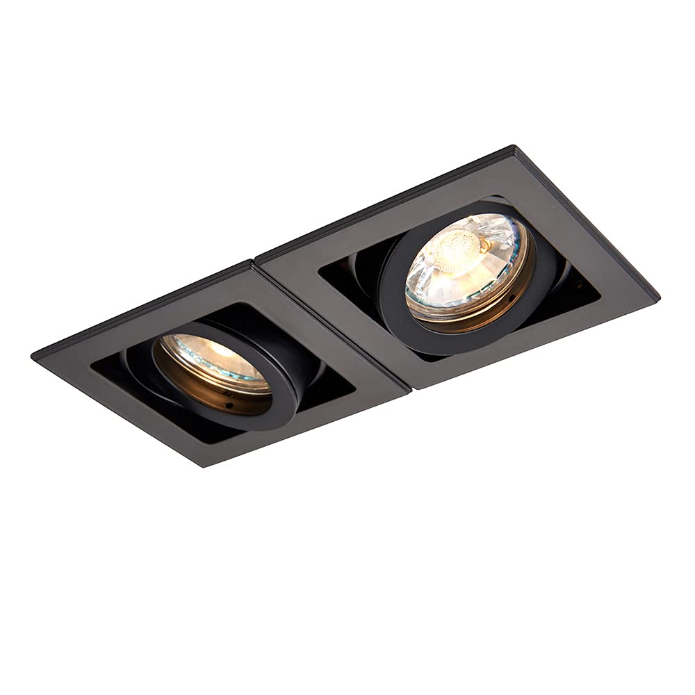 Downlight Boxed 2 Way Slim Profile Recessed GU10 Black XENO 94796 of Saxby
