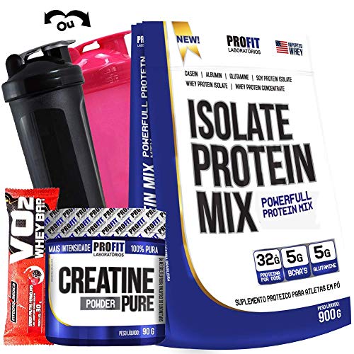 Combo com Whey Isolado 900g + Creatina + Shakeira - Morango