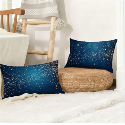Housse coussin 50x70cm velours bleu d'une douceur exceptionnelle et durable