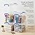 YYQX 6-Pack Clear Plastic Storage Bin with Lids, Stackable Organizer Box with Latching Handle, 6.5L/7quart