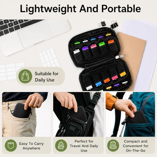 Image of Black Pen Drive Box, 20 Slots USB Flash Drive Organizer for Travel Business Commute Storage, Pen Drive Case for Tech Professionals and Students, Pendrive Pouch