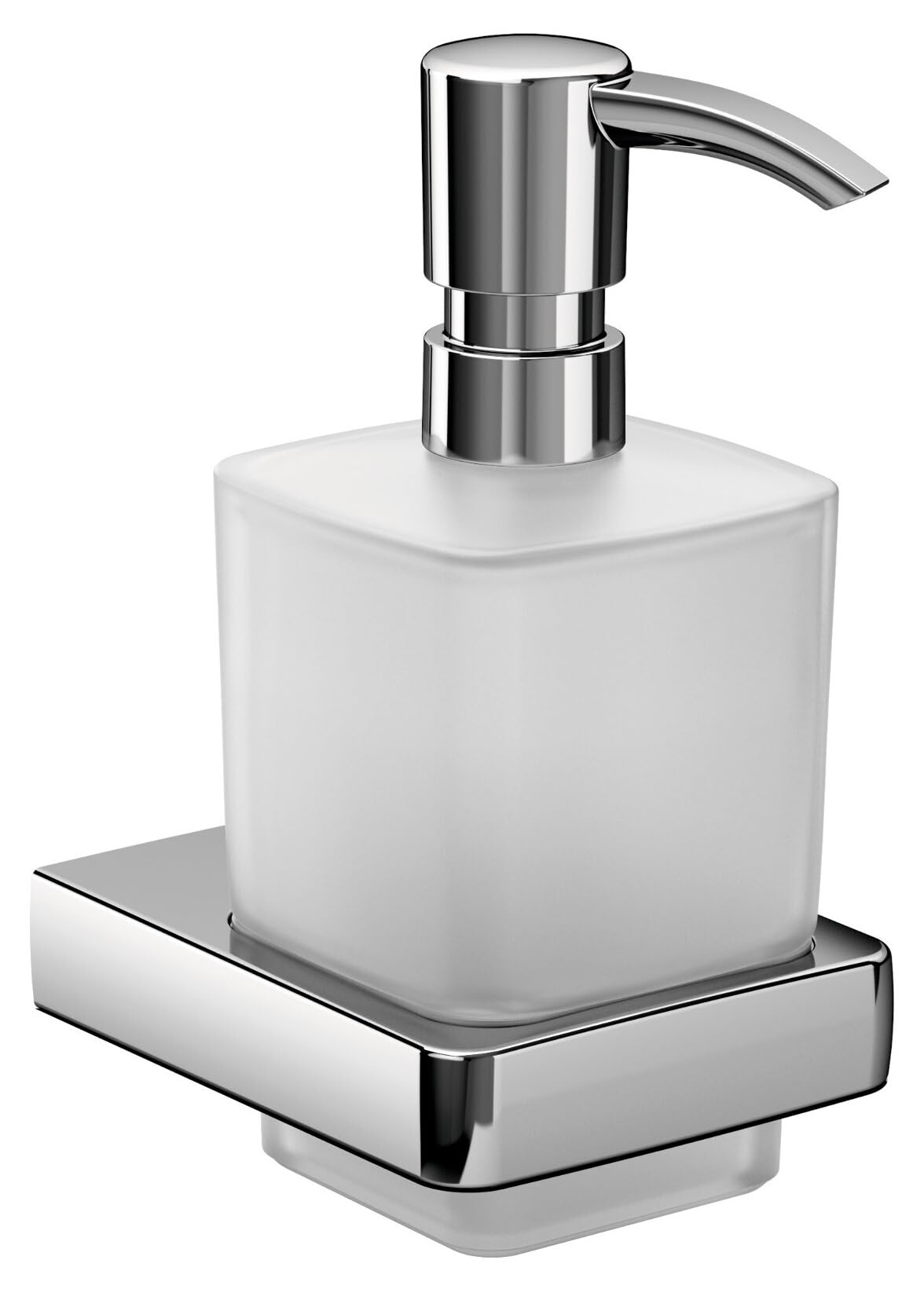 EMCO Trend Seifenspender für Flüssigseifen, Glas, Inhalt, Badaccessoires, Wandmontage Chrom Pumpspender