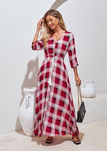 Image of Casual Summer Dresses for Women 2026 Maxi Dress Flowy Bohemian Beach Party