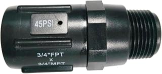 Regulador de presión de agua hembra a macho 3/4 para riego por goteo de granja con rango de presión de entrada ajustable de 20 a 100 PSI (15 PSI)