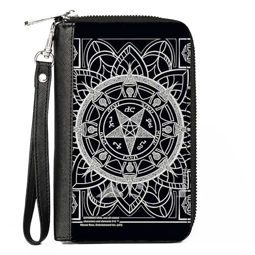 Buckle-Down Women's PU Zip Around Wallet Rectangle-Supernatural, 7.5
