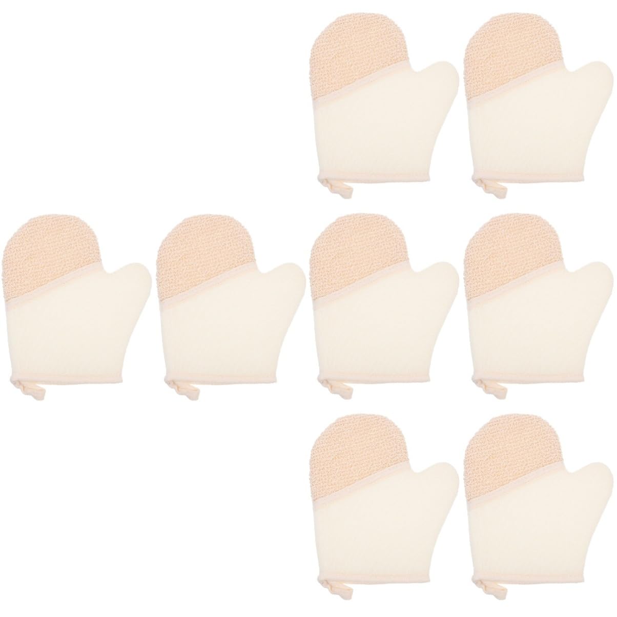 Cabilock 8piezas Guantes Exfoliantes De Resistentes De Guantes De Frotar Para Cuidado Corporal Paraiminar Células Muertas y Mejorar La Circulación Perfectos Para Spa y Uso Diario