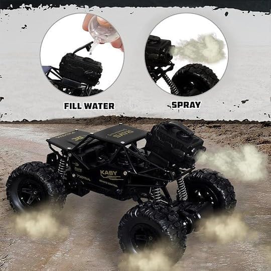 Image of Sky Tech Rock Crawler Car with Smoke Offroader Rc Car High Speed 5 Functions 1:16 RC Car with Smoke Fog Styled Climbing Monster Truck Rechargeable Remote Control Car for Kids 【Colors as Per Stock】
