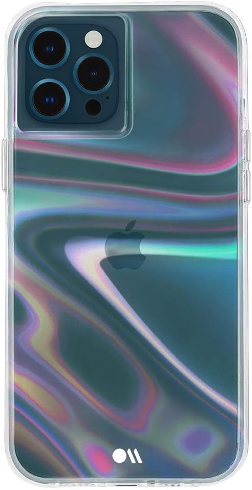 Exсluѕіvе Sресіаl Case-Mate - SOAP Bubble - Case for iPhone 12 and iPhone 12 Pro (5G) - 10 ft Drop Protection - 6.1 inch - Iridescent Swirl