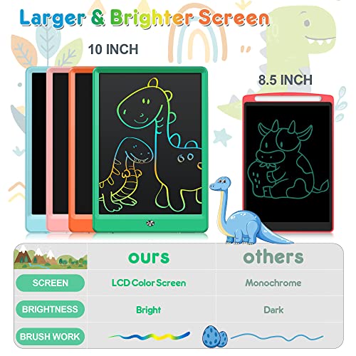 undefined FLUESTON LCD Writing Tablet, Doodle Board Toys Gifts for 3-8 Year Old Girls Boys, 10 Inch Colorful Electronic Board Drawing Pad for Kids, Gifts for Toddler Educational Learning Travel Christmas, Green の商品画像 2