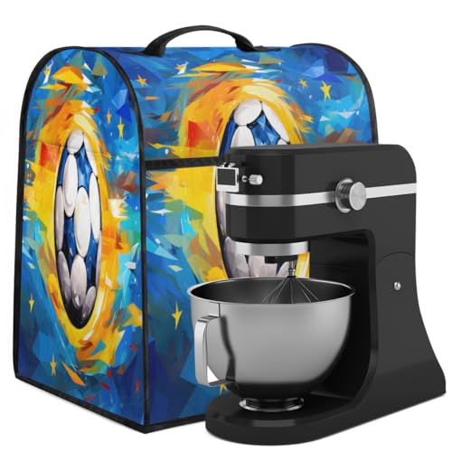 Coffee Maker Cover Colorful Soccer Kitchen Appliance Covers Small Appliance Covers Blender Cover Juicer Cover Dust Covers for Kitchen Appliances with Top Handle and Pockets,Washable,B614