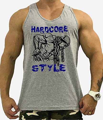 Regata Masculina Cavada MXD Conceito Hardcore Style Academia Fitness (Mescla, M)