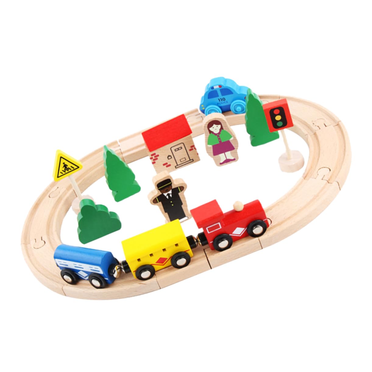 Toyvian 1set Treni Puzzle Ragazzo Ragazza Legno Gioco Educativo Per Sviluppare Creatività e Abilità Manuali