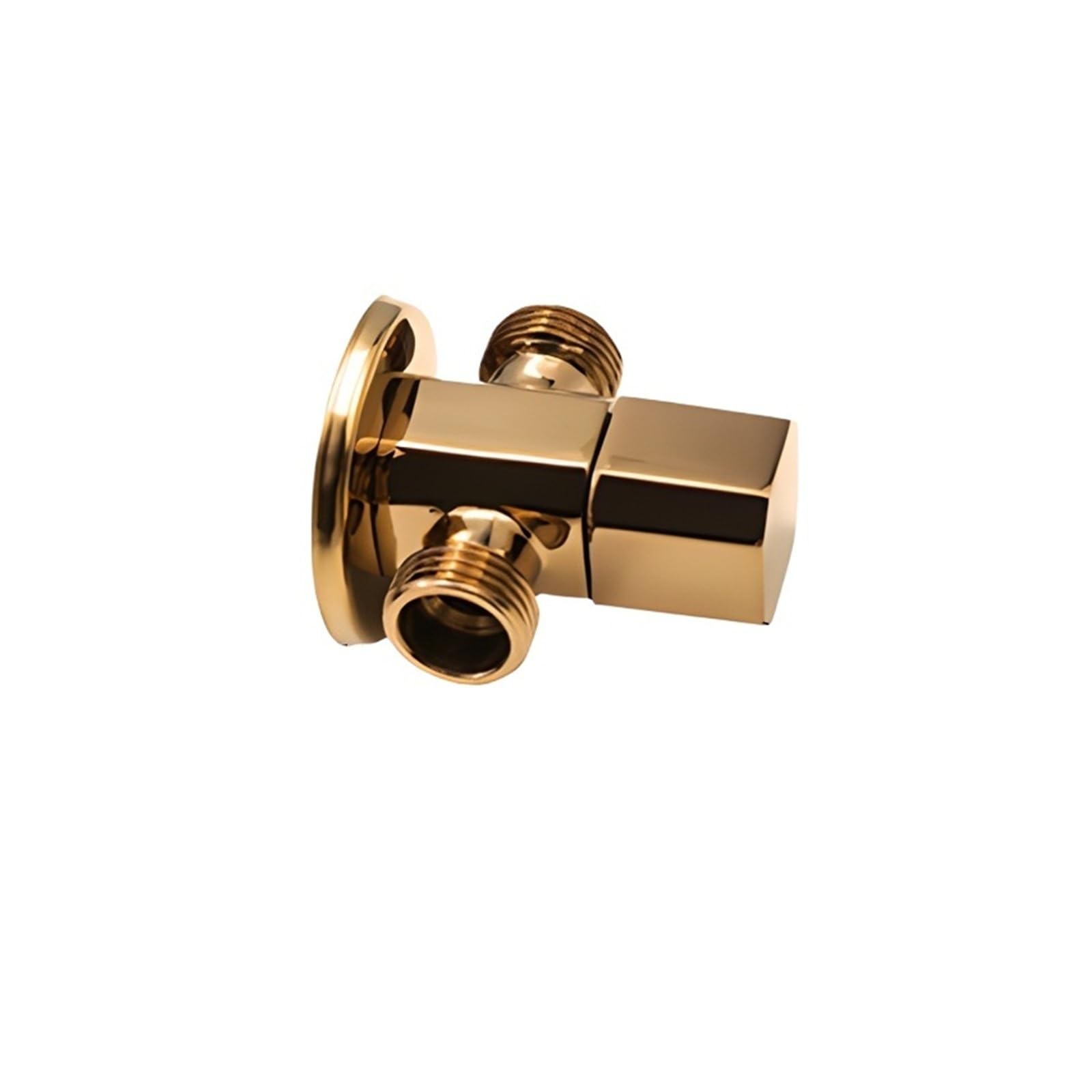 Bvhisehp Type L Polished Brass G1/2 Angle Stop Valve Multi Color Single Double Water Shut Off Valve Household Plumbing Fitting For Bathroom Kitchen Toilet(Type L)