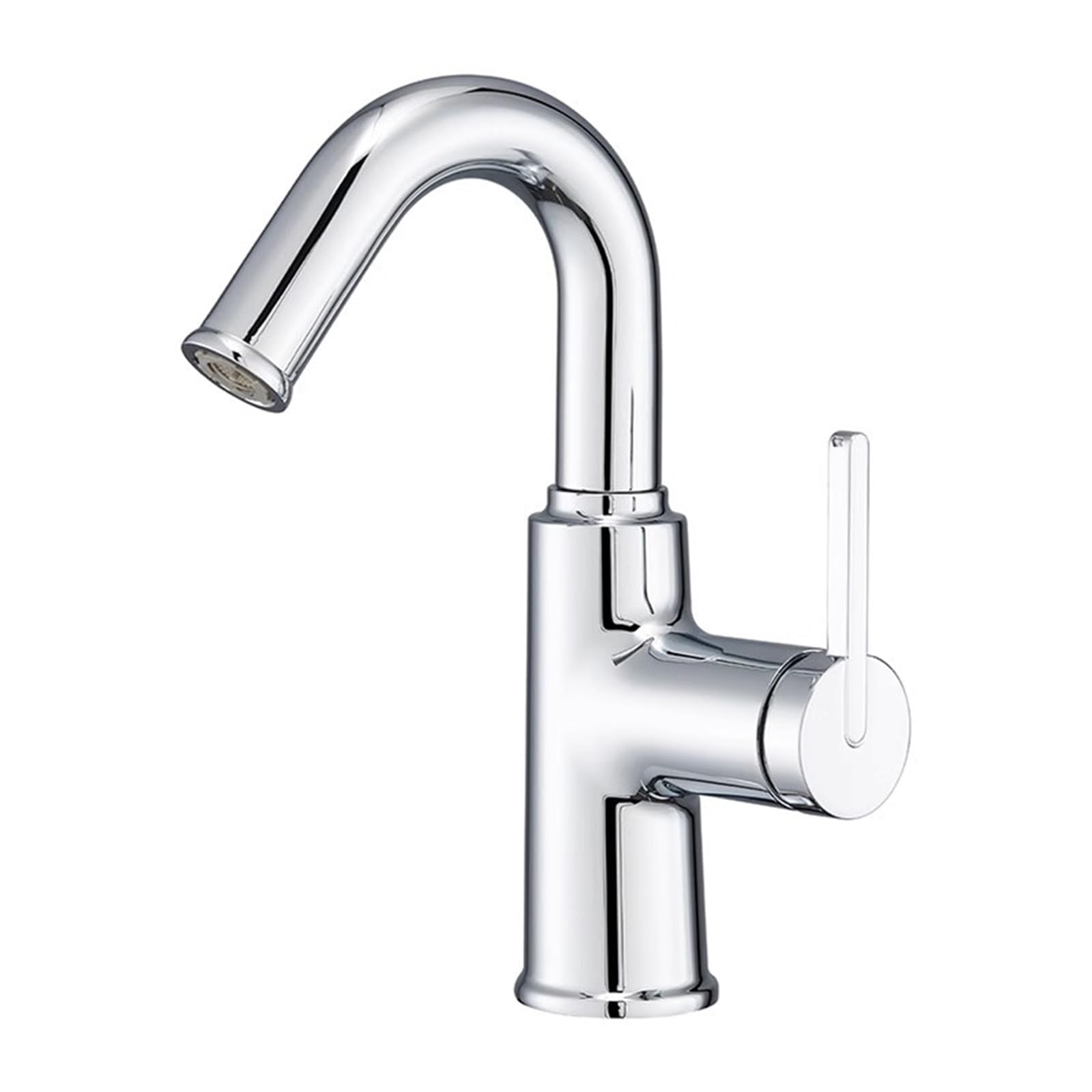 Rubinetto Bagno Lavabo, Rubinetti for Acqua Calda e Fredda Rotanti a 360°, Doppia modalità di Uscita dell'Acqua(Silver)