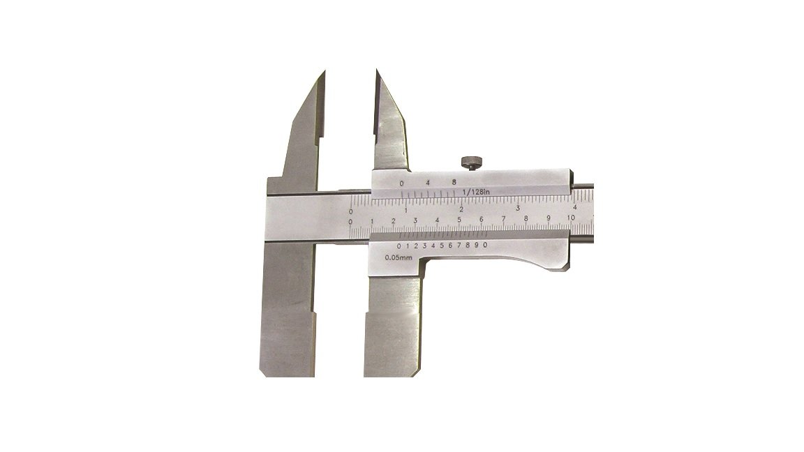 CNC QUALITÄT Werkstatt- Messschieber 300 mm mit Spitzen - rostfreier Stahl - Schnabellänge 100 mm