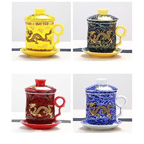 Taza de té de porcelana azul y blanca para infusión de té de hojas sueltas 2