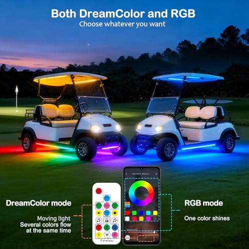 6PCS Golf Cart LED Kit with Reducer