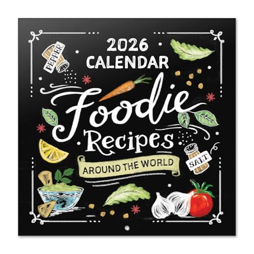 Grupo Erik Calendario 2026 pared Foodies - Almanaque pared 2026 : Planificador mensual Con espacio para Anotar, Ilustraciones y Fácil de colgar (30x30cm)