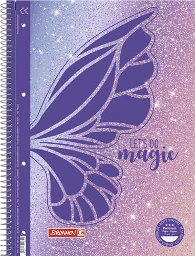 Preisvergleich Produktbild Brunnen Collegeblock A4 Lin27 Magic Butterfly - 80 Blatt