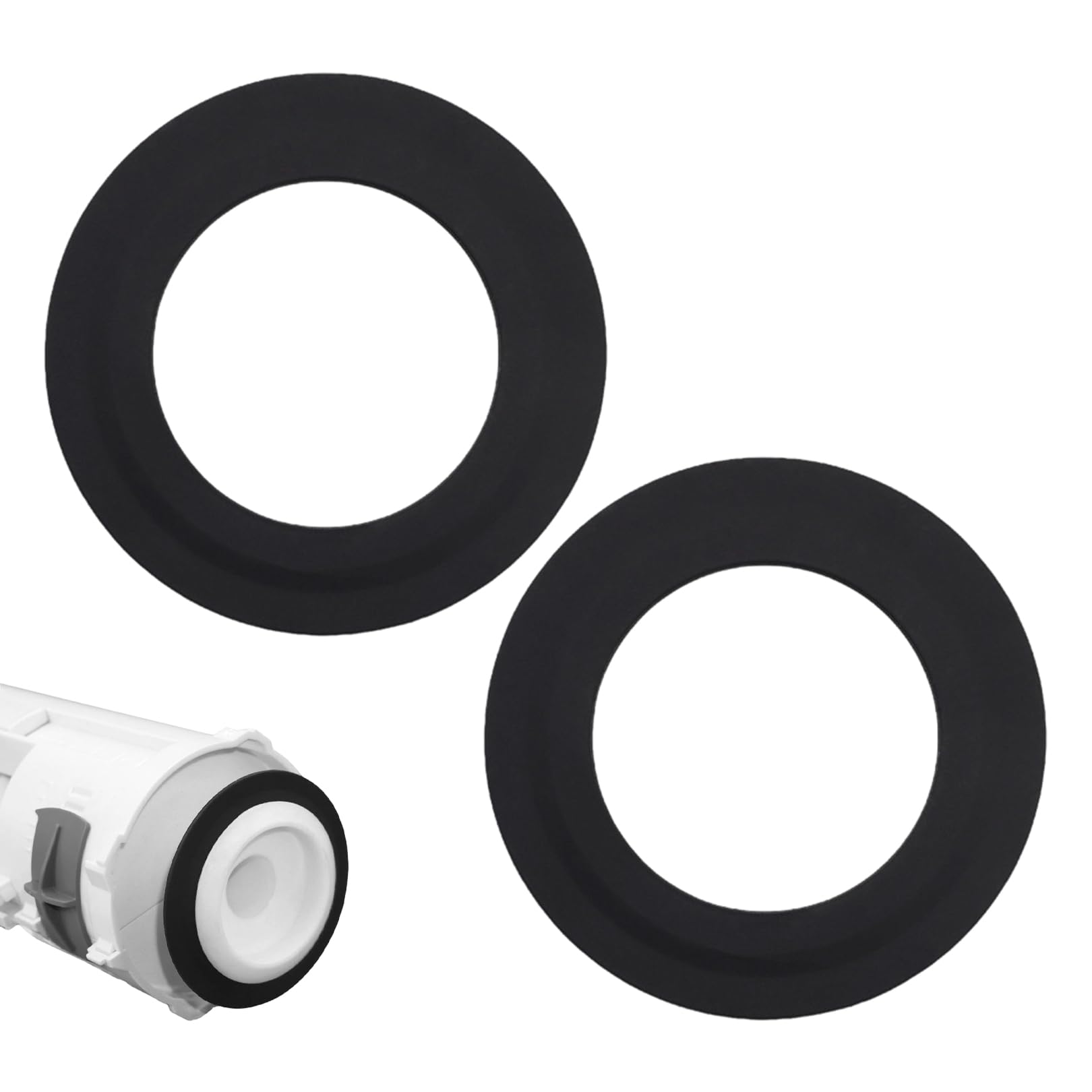 2pcs Replacement Toilet Flush Valve Seal Compatible with Siamp Toilet Flush Valves 49 and 50 Flush Valve,Rubber Seal Washer Toilet Cistern Seal 43mm X 71mm