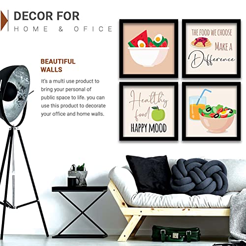 Image of kotart - Photo Frames for Kitchen and Restaurant Wall Decoration - Food Frames for Kitchen Wall Decor - Wall Poster with Frame - Wall Frames for Home Set of 4 (10x10 inch)(Art 1, Small)