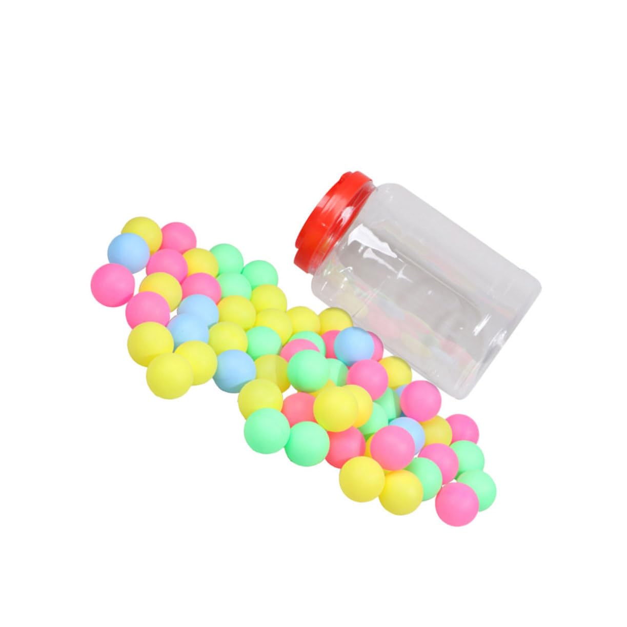 Toddmomy 40mm Plastic Pong Balls 100pcs Mixed Colors Ideal for Pong Game Raffles Ktv and Parties