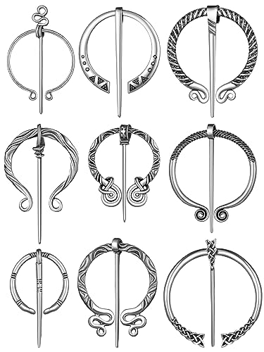 Sasylvia 9 Pcs Medieval Cloak Pin Vintage Viking...
