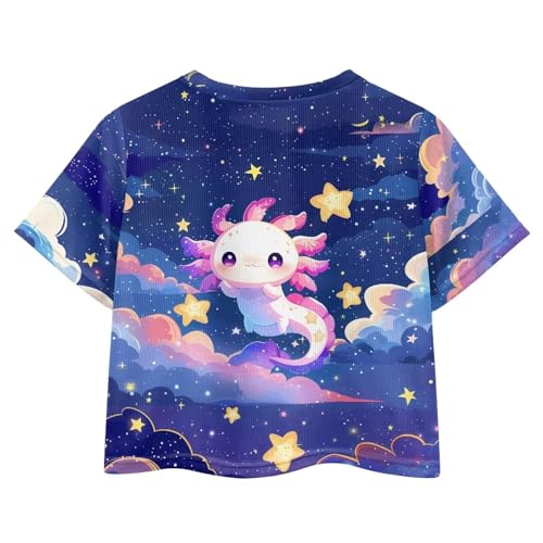 Image of Kids Crop Top Short Sleeve T-Shirts for Girls Size 5-14