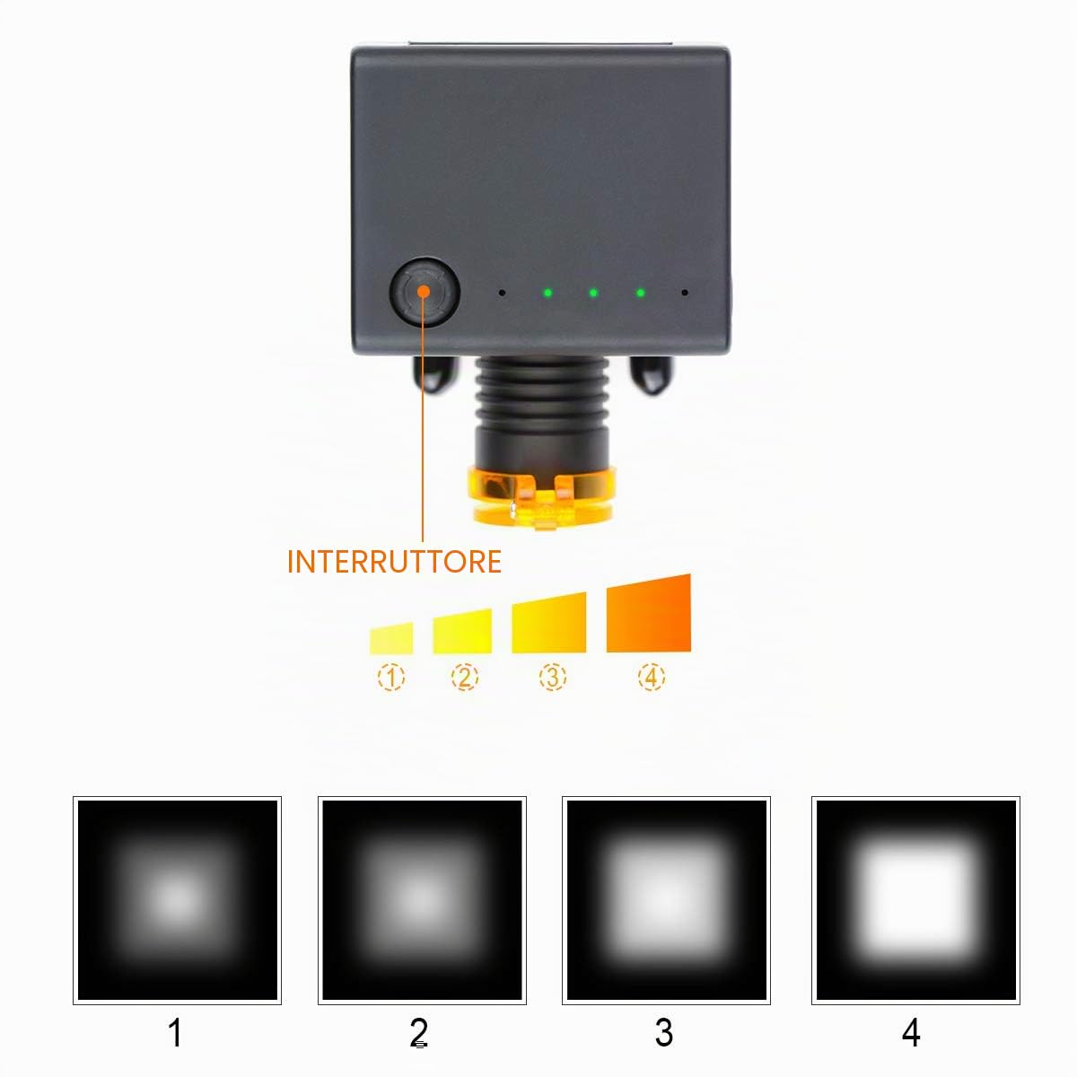 NSKI Faro dentario senza fili 3W LED con il tipo di plastica della clip del filtro per le lenti di ingrandimento