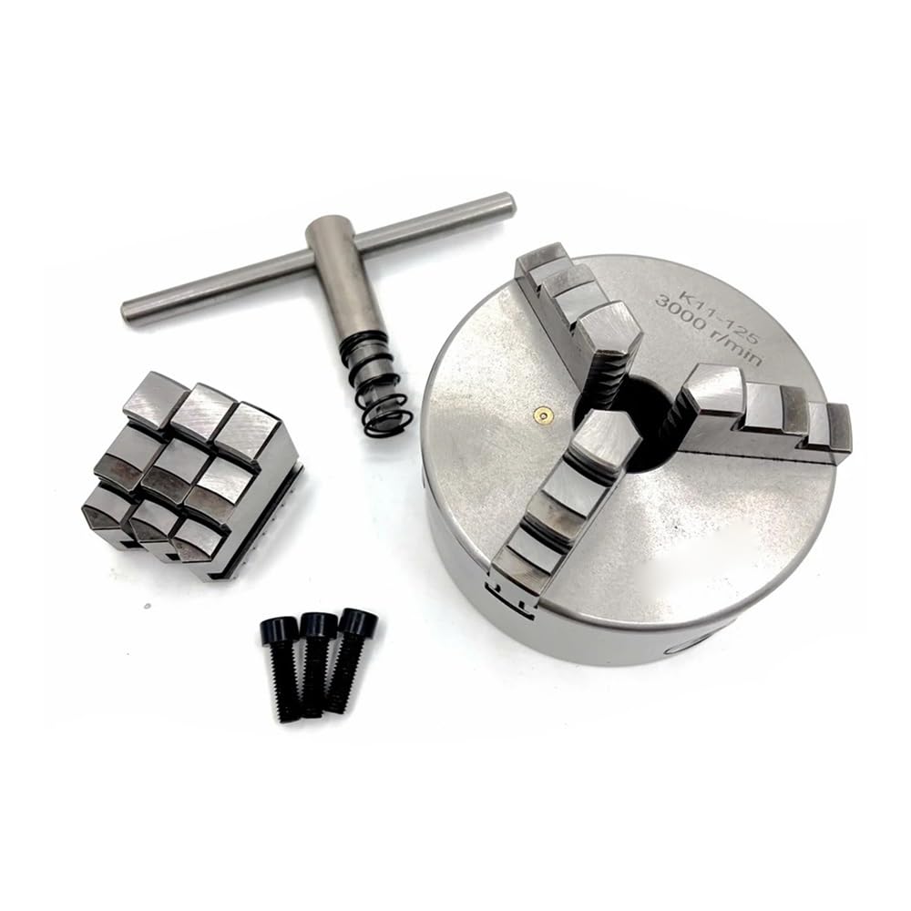 K11 125 mm 3 szczęki uchwyt tokarski, ręczny, samocentrujący, metalowy, K11-125, uchwyt tokarski ze szczękami, akcesoria do obrabiarek